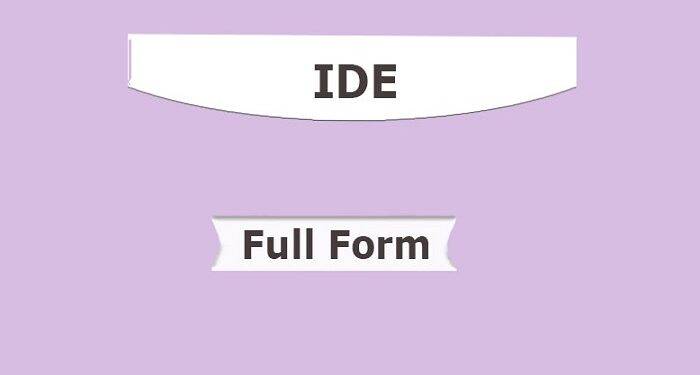 The Full Form of Integrated Development Environment (IDE)
